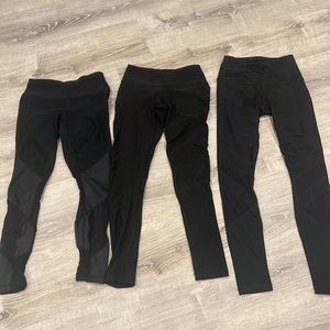 Women’s Lot of 3 90 Degree By Reflex Black Mesh Leggings Size XS